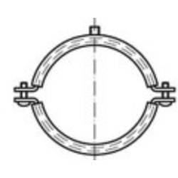TOOLCRAFT TO-5417223 Rohrschelle ~DIN 4109 Stahl + Dämmeinlage galvanisch verzinkt Schraubrohrschellen mit Schallschutz-Einlage ~DIN 4109 Abmessung: 25-28