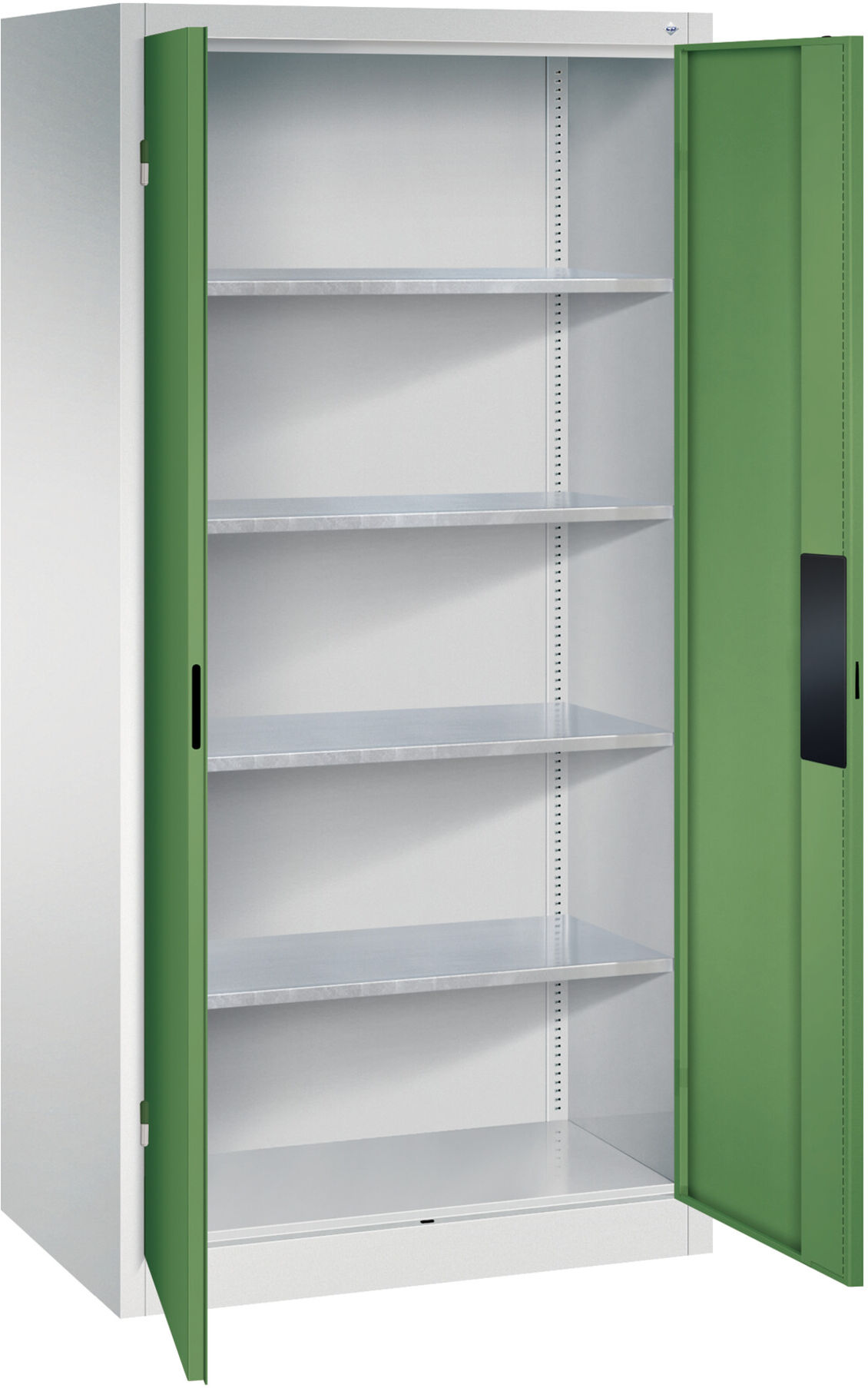 C+P Schwerlastschrank Acurado, 1950x930x600mm, 7035/6011 ; C + P Möbelsysteme (8922-052 S10347)