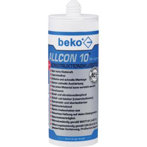 Beko Montagekleber Allcon 10, für außen, 150ml, Konstruktionskleber, extra stark, beige
