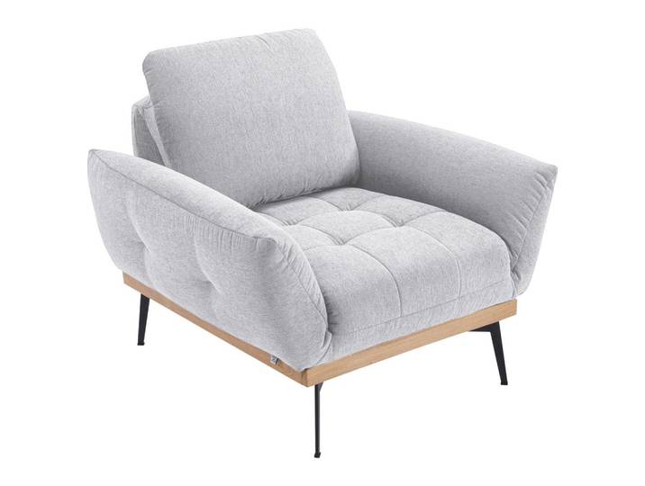 Stylife Sessel Pablo, Creme, Eiche, Metall, Eiche, massiv, 92x87x95 cm, Stoffauswahl, gepolsterte Armlehnen, inklusive Armlehnen, Wohnzimmer, Sessel, Sonstige Sessel