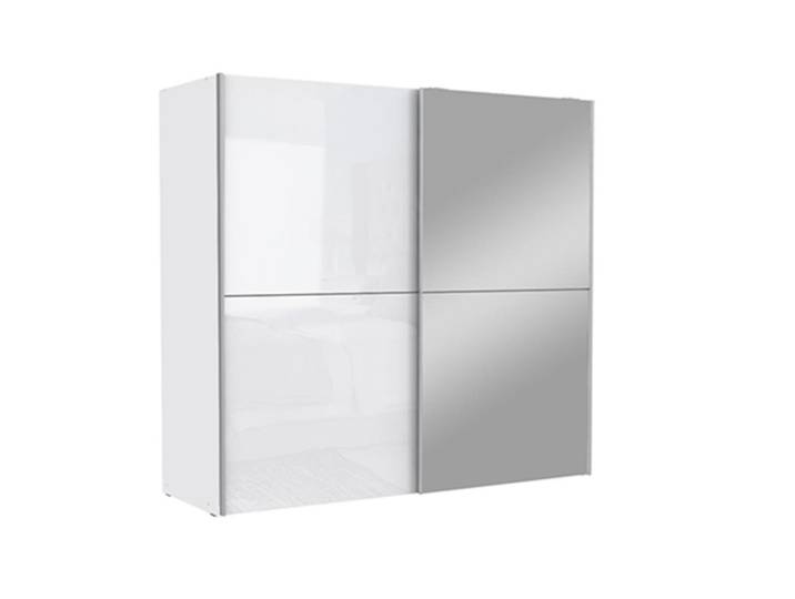 Armoire Kaikais Blanc/blanc Brillant - Basika