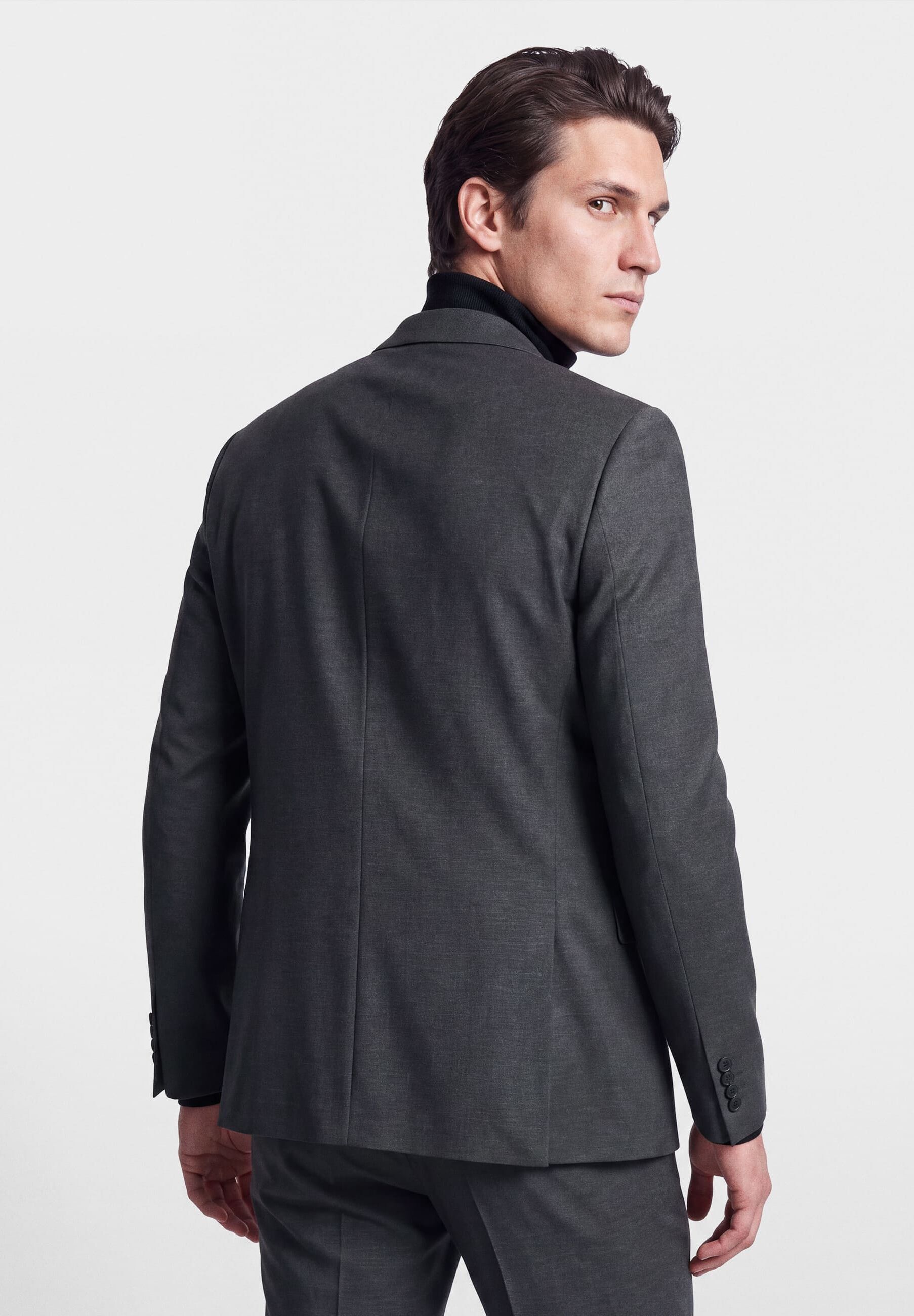 Anzug BENVENUTO. "BENVENUTO. Anzug", Herren, Gr. 52, N-Gr, grau (antracite), Business, regular fit, Anzüge, Jersey Anzug