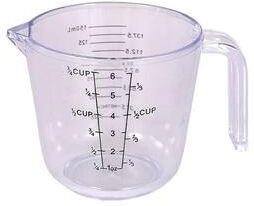 Uplift Essentials Plastic Measuring Cup With Pour Spout And Handle transparent 150ml