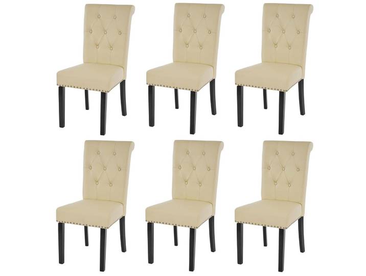 ESSZIMMERSTUHL FIELD Beige, Dunkelbraun 6er-Set