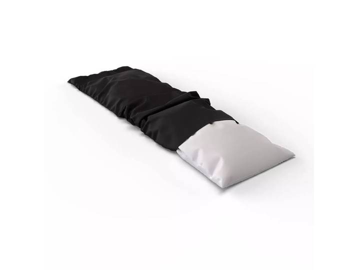 Lotus Bettwaren - Lotus Seitenschläfer Kissenbezug Satin uni, Satin uni Seitenschläfer Kissenbezug, 40 x 130 cm, Schwarz