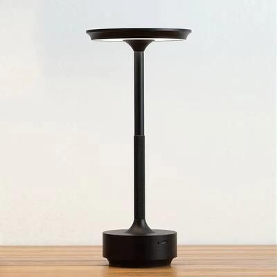 Uplifted Goods Portable Rechargeable Touch Controlled LED Table Lamp For Ambient Lighting black a