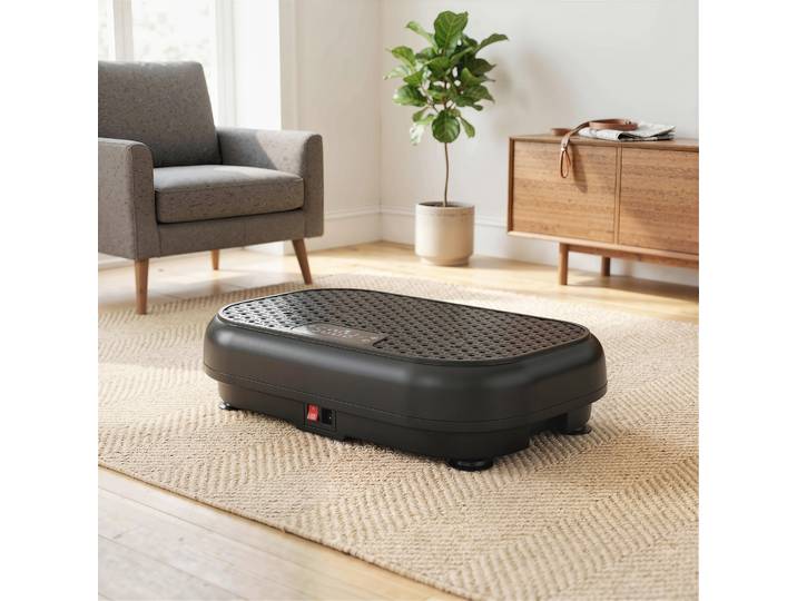 SPORTNOW Plateforme Vibrante 120 Niveaux LED Télécommande Noir