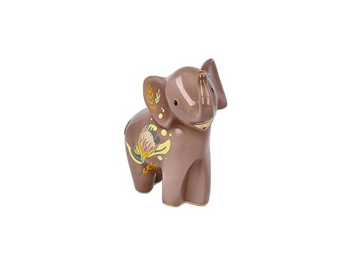 Goebel Elefantenfigur Kiombo Elephant aus hochwertigem Porzellan in der Farbe Braun, Größe: 13,5x7x15,5 cm, 70-001-03-1
