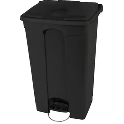 Treteimer Orgavente aus Kunststoff grau 90 L Abfalleimer mit Pedal, HACCP-konform