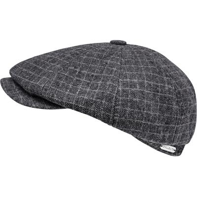 Schiebermütze CHILLOUTS "Ronald Hat", Herren, Gr. 58, schwarz (anthrazit check), Materialmix, kariert, Mützen, mit komfortablem Innenfutter