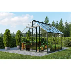 Vitavia Aktionsangebot (inkl. 100 Euro Zubehör): Gewächshaus "Meridian 1 8300",smaragd grün,8,3 m2