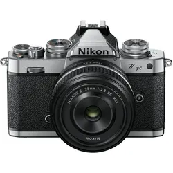Nikon Z fc Kit (28 mm, 20.90 Mpx, DX), Kamera, Silber, Schwarz