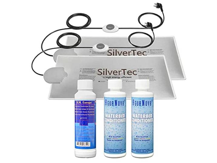 Wasserbettbedarf 2X Wasserbett Heizungen TBD Silvertec 200 Watt + 2X AguaNova Conditioner 125ml + 1x BM Europe Vinyl-Reiniger 250ml