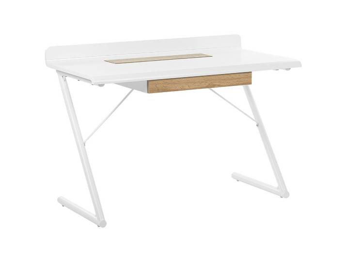 SCHREIBTISCH weiß/heller Holzfarbton 120/60/84 cm Focus