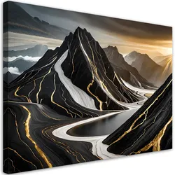 WANDBILD abstrakte berge minimalismus