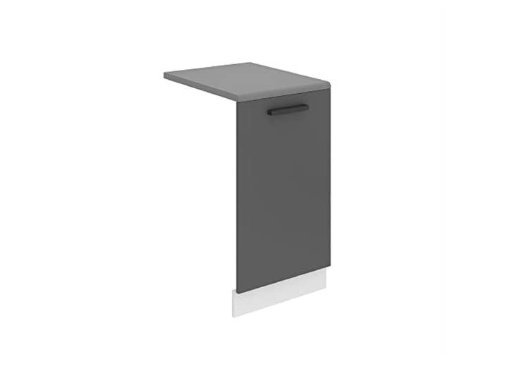 Belini Frontblende PZ 45 cm, mit Arbeitsplatte, Silber matt mit Griff, Geschirrspüler Frontblende Breite, Frontplatte für Spülmaschine