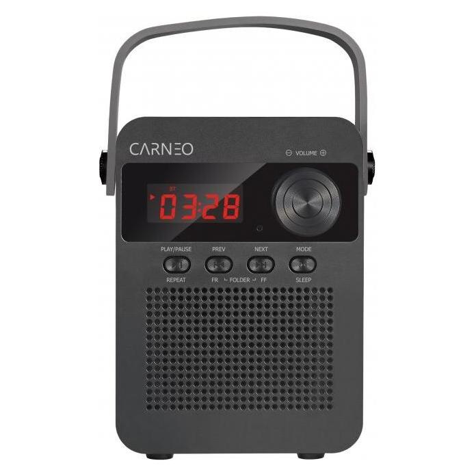 Carneo F90 FM rádio, BT reproduktor, black/wood (FM, Bluetooth) (8588007861890)