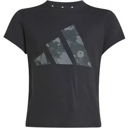 ADIDAS Kinder Shirt Seasonal Essentials Flower Kids, Größe 164 in Schwarz Schwarz