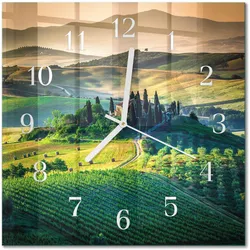 WANDUHR aus Glas 30x30 cm - Landschaft