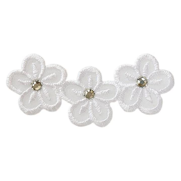 Mono Quick Blumen mit Strass (3 Stk., 2.40 x 5.60 cm) (6116)