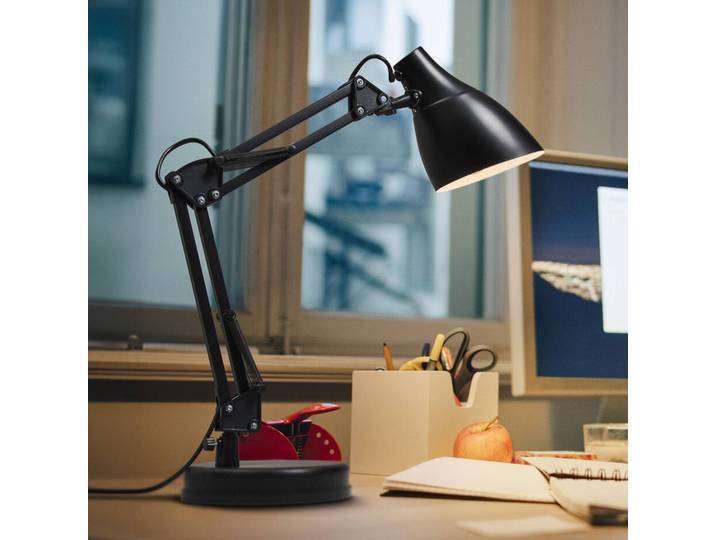 OSRAM Schreibtischlampe Office Line Desk Pear, schwarz, für Arbeitszimmer / Büro, Metall, Tischlampe
