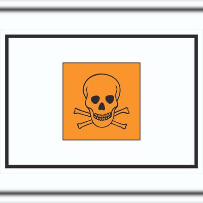 HB-Druck Schild Gefahrensymbol giftig Symbol Totenkopf A3 (297x420mm)