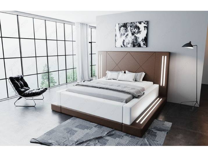 Wasserbett Casoria mit LED und moderner Polsterung