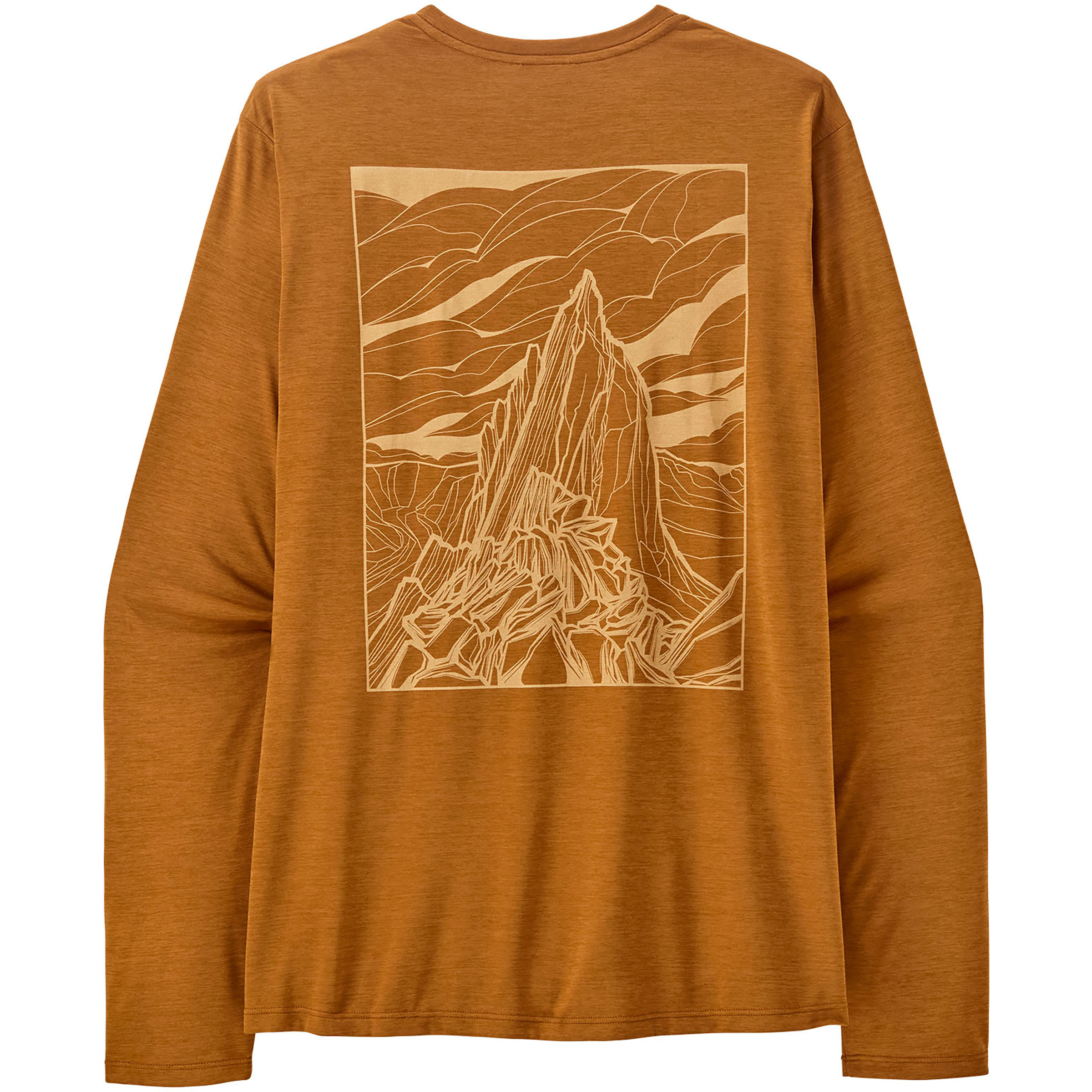 Patagonia Cap Cool Daily Cloud Crag Herren Longsleeves braun Größe S Trekking Atmungsaktiv