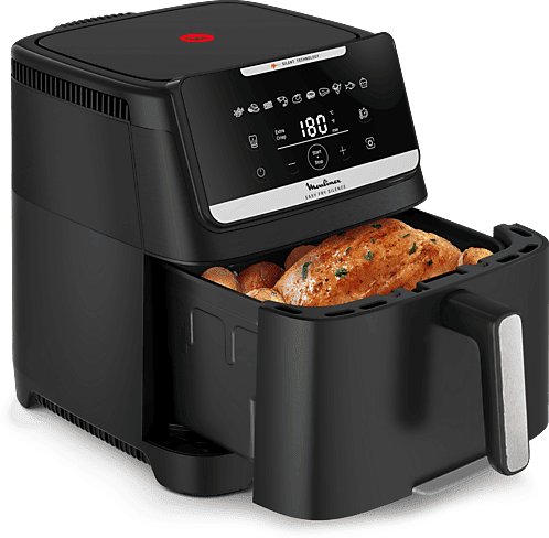 REACONDICIONADO Seminuevo Muy bueno Freidora de aire - Moulinex Easy FrySilence EZ8428, 7L, Tecnología silenciosa, Compacta, Panel frontal desmontable