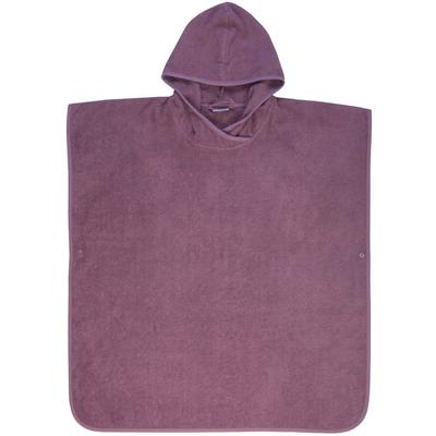 Badeponcho WÖRNER "Badeponcho Uni" Gr. M, lila (mauve), L:80cm, Baumwolle, Hausmäntel, maschinenwaschbar, trocknergeeignet