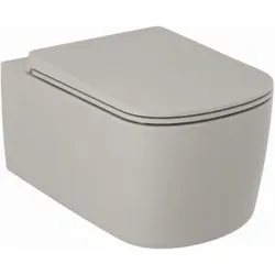 Kludi RESA S Spiralflush-Wand-WC, 27WCW01O2 55 cm, P-förmiger Abfluss Matt Light Dove