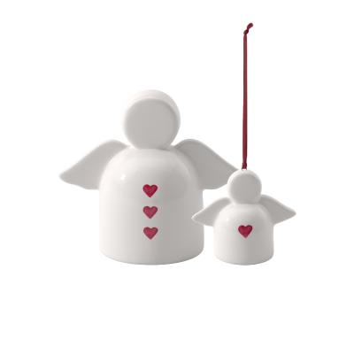Dekofigur "Schutzengel-Set Sending Love With Love 2er Set weiß", weiß, B:2cm H:2cm T:2cm, LIKE. BY VILLEROY & BOCH, Dekofiguren
