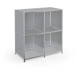 Aktenregal System 4 Metall Silber