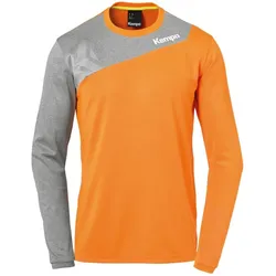 Kempa Core 2.0 Langarmshirt fresh orange/dark grau melange XXL