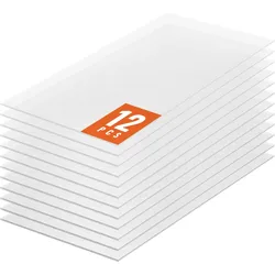 VEVOR 12er-Set Gewächshausplatten aus Polycarbonat, 1210 x 605 x 6 mm Stegplatten, wasserdichte UV-geschützte gewellte Hohlkammerplatten, schlagfeste, transparente Dachplatten für Gewächshaus/Garten