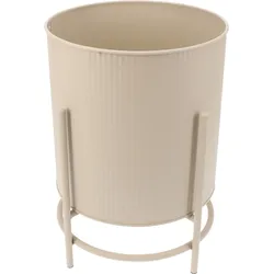 Übertopf auf Fuß - beige