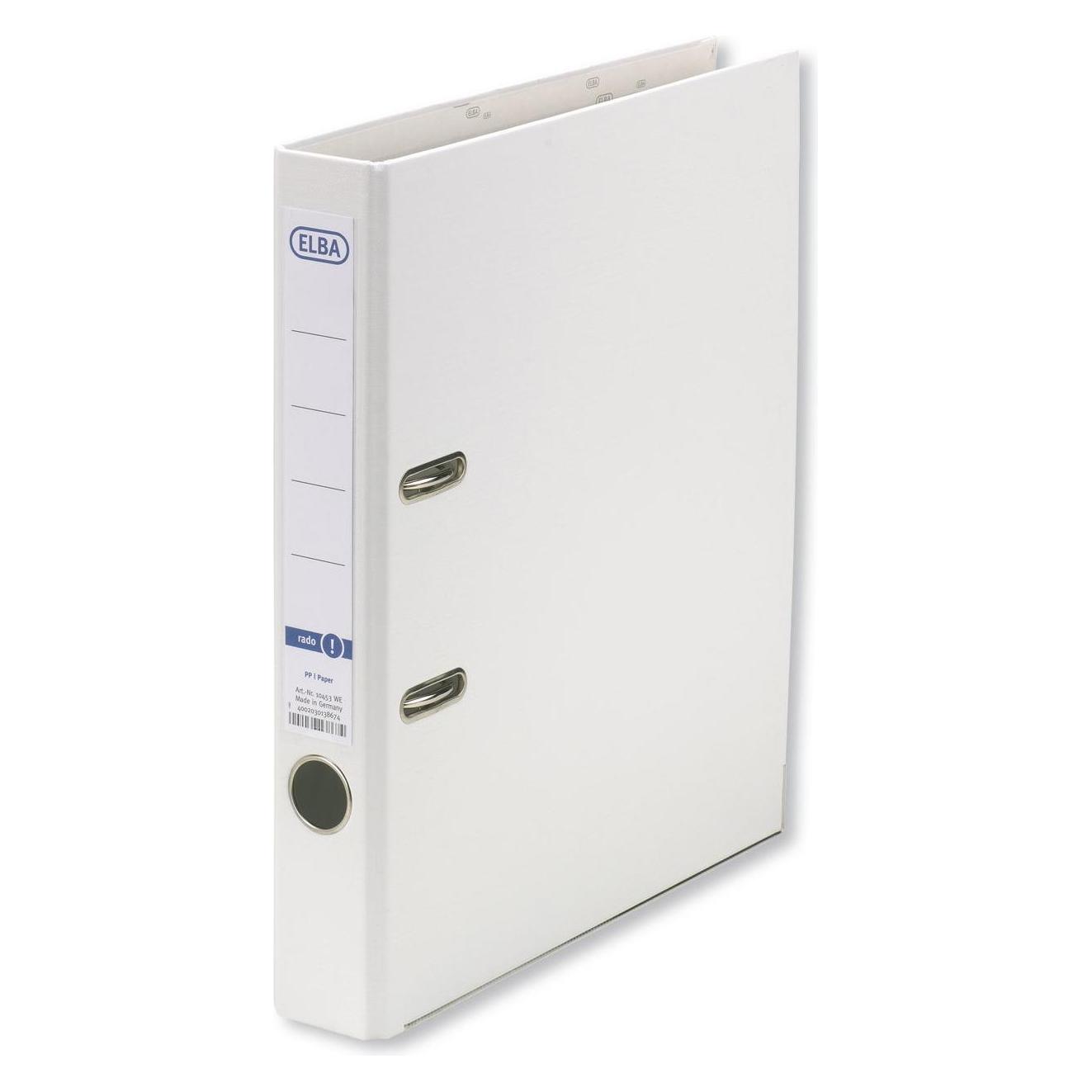Elba Ordner smart PP-Papier, Rückenbreite: 50 mm, weiss DIN A4, Einband aussen PP (A4, 50 mm, 1 Stk.) (100023262)