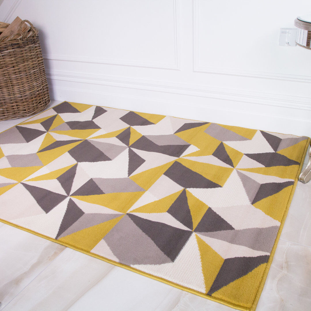 Fjørde & Co Kotka Machine Woven Ochre/Grey/Beige Indoor Rug Ochre/Grey/Beige Rectangle 190cm x 280cm