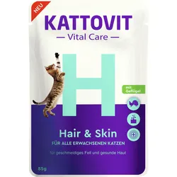 KATTOVIT Vital Care 85 Gramm Diätfutter 24 x 85 Gramm Hair & Skin