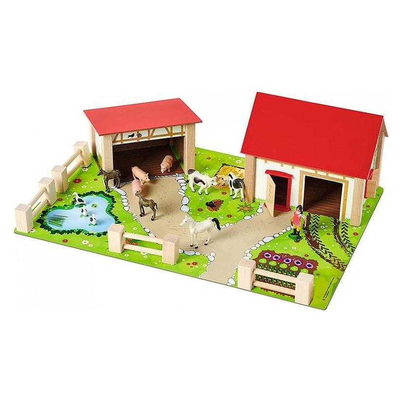 Eichhorn Houten Boerderij met Accessoires, 20dlg. (100004309)