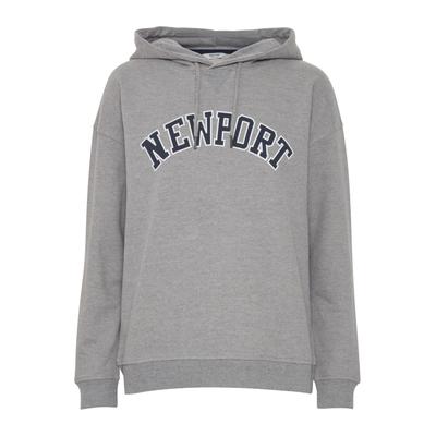 Kapuzenpullover OXMO "Kapuzenpullover OXColisa", Damen, Gr. M, grau (medium grau melange), Obermaterial: 70% Baumwolle CO. 30% Polyester PES., Sweatshirts Kapuzenpullover