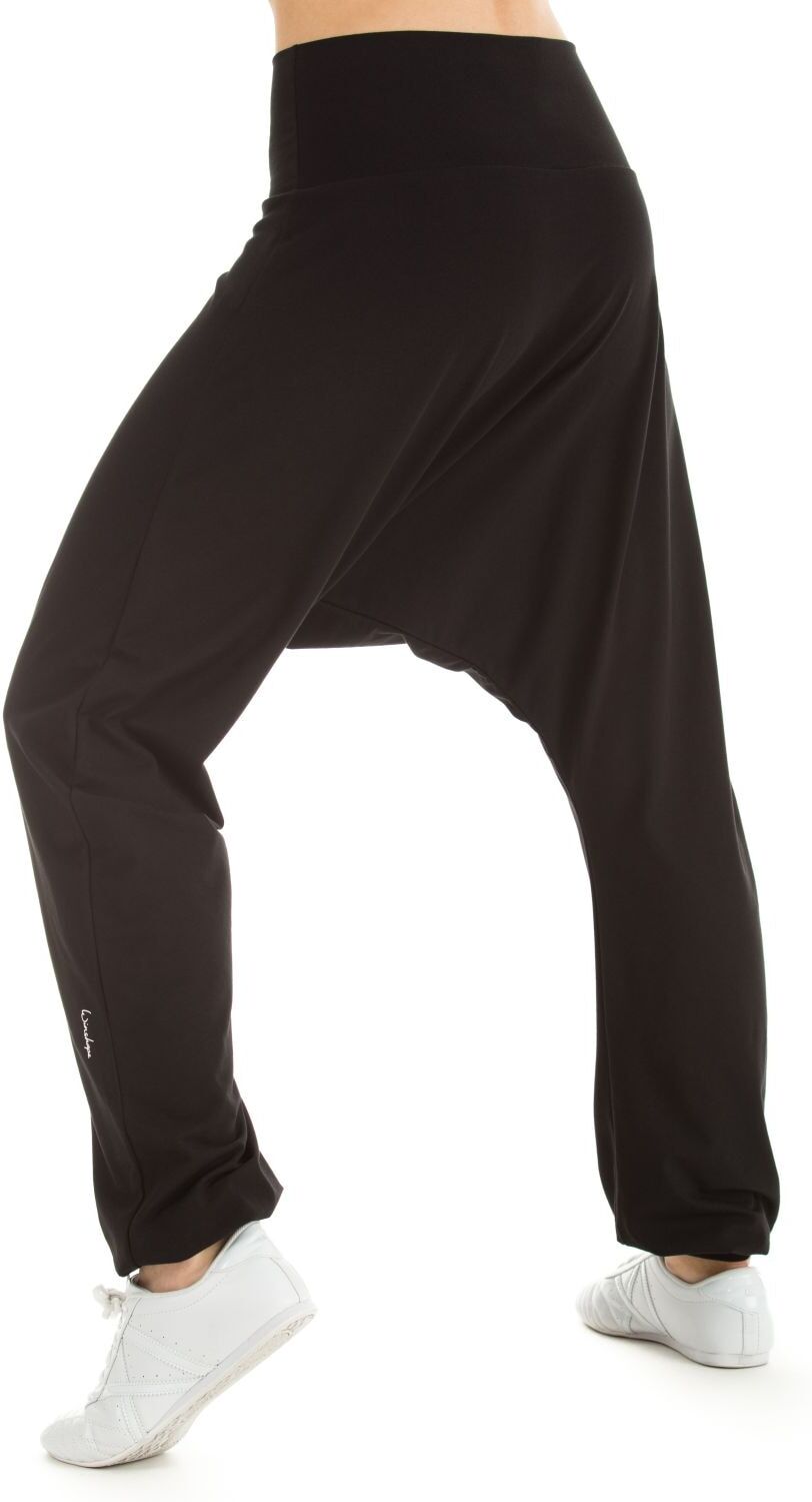 Haremshose WINSHAPE "Haremshose WH7", Damen, Gr. XS, Normalgrößen, schwarz, 90% Baumwolle, 10% Elasthan, Hosen Haremshose, UNISEX