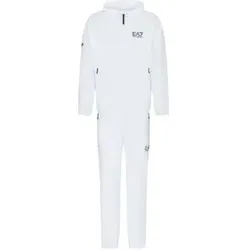 EA7 für Herren. 8NPV08_PN4HZ Tennis Pro Trainingsanzug weiß (XS), Sportlich, Tennis/Padel, Multisport, Polyester, Langarm