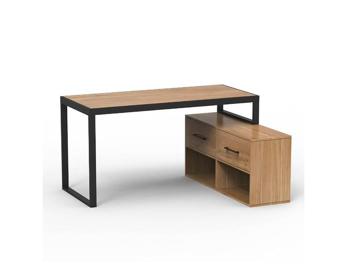 Schreibtisch REYNA 145 x 76 x 115cm Schwarz/Braun