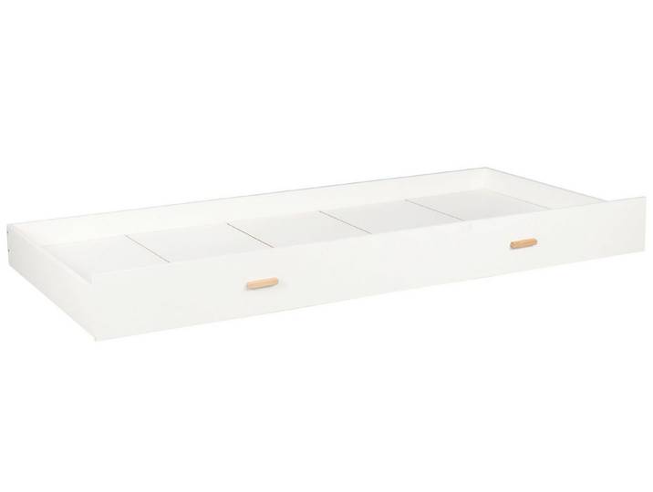 TPFLiving Bettschubkasten Tröll - Praktischer Bettkasten aus MDF-Platten (Hochwertige Bettschublade mit viel Stauraum, 1 St., Bettschubkasten aus unserer Produktlinie SKANDINAVIA - Farbe weiß), MAßE (BxHxT): 201x21x95 cm - Innenmaße (BxHxT): 197x91,5x13,8 cm