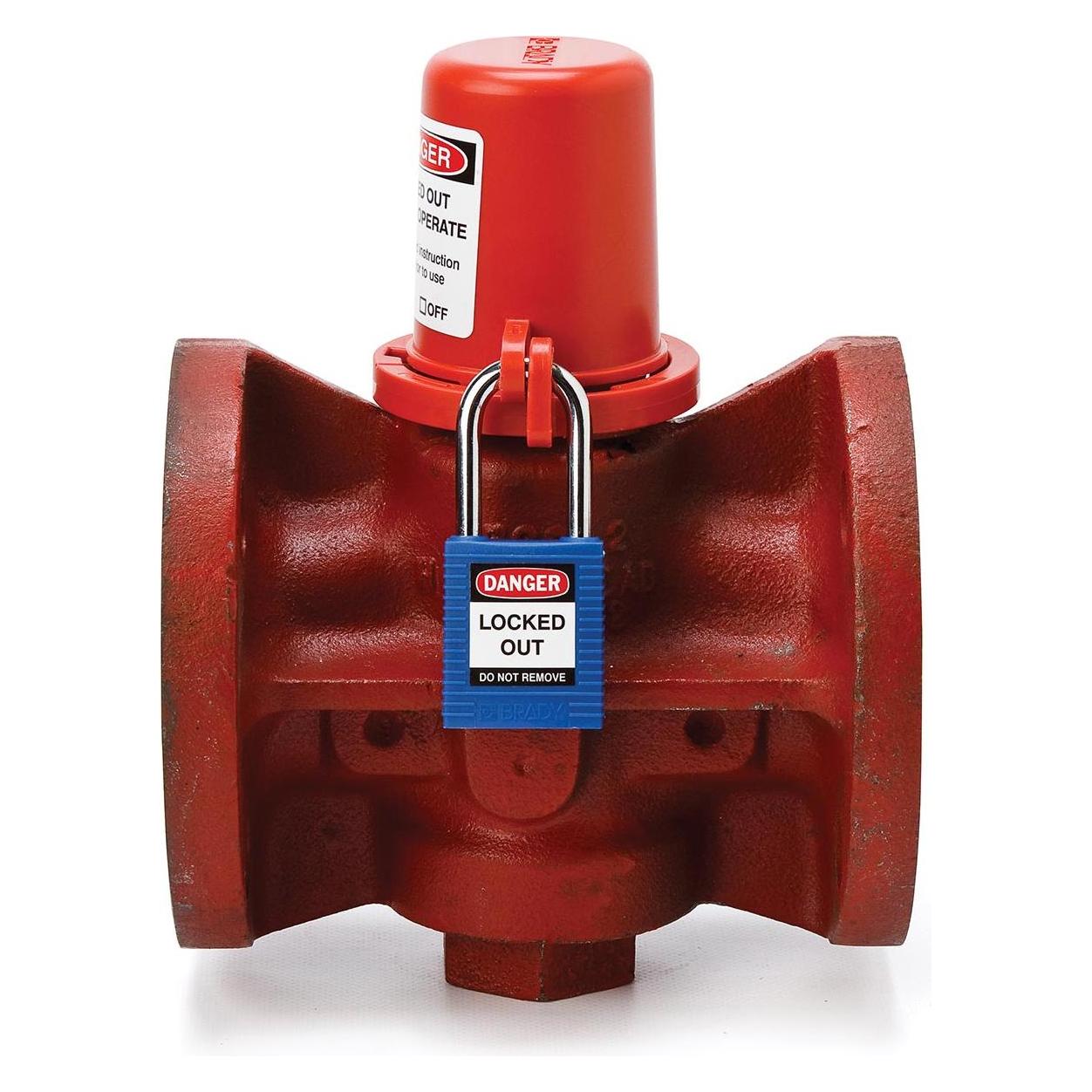 Brady Deckel für Ventilabsperrung/Kegelventil-Absperrung, von 23,83 -34,93mm Ventil-Durchmesser (1 (113232)