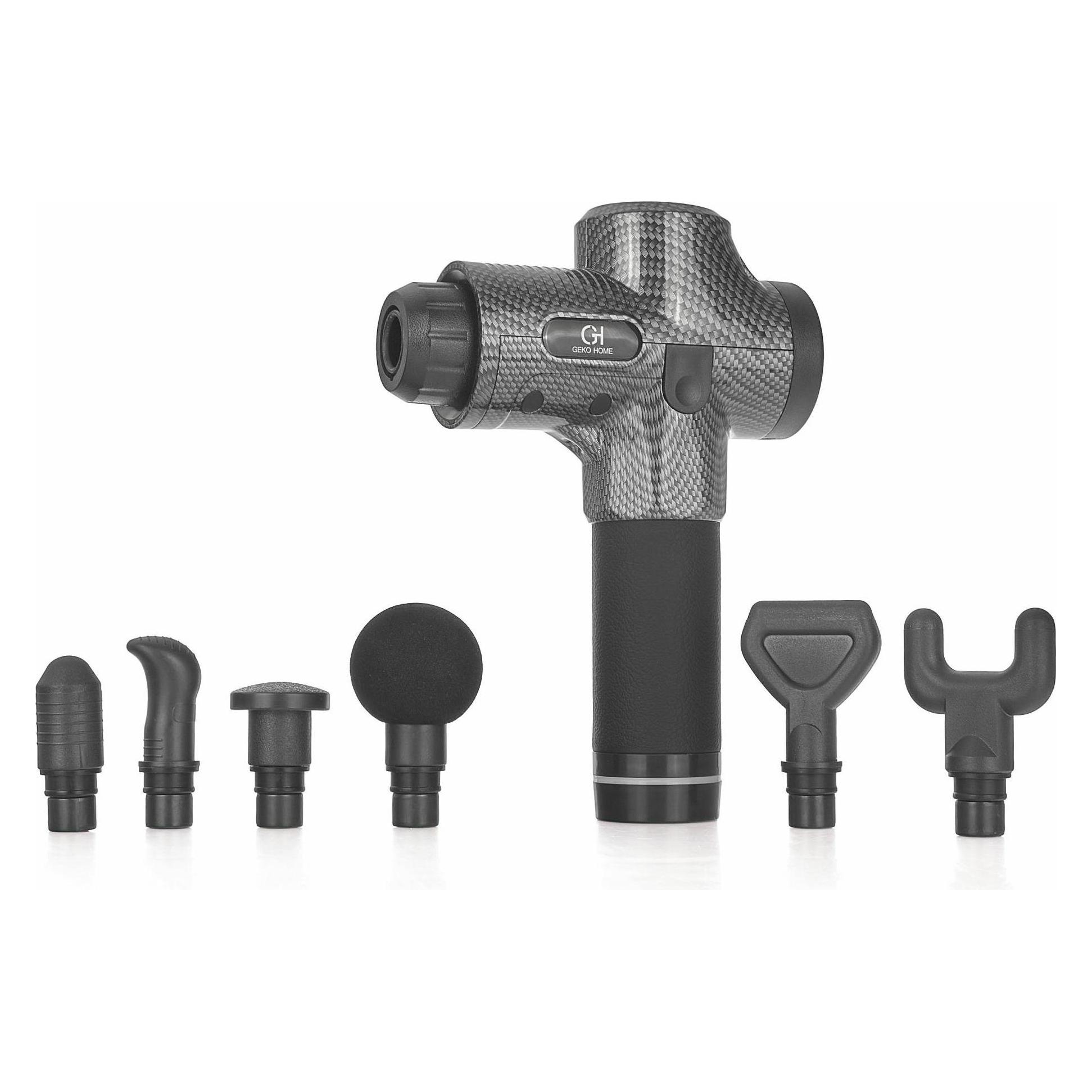 GCS Geko Pistolet do masażu 100W z etui + 8 końcówek masujących (10) (44125443)