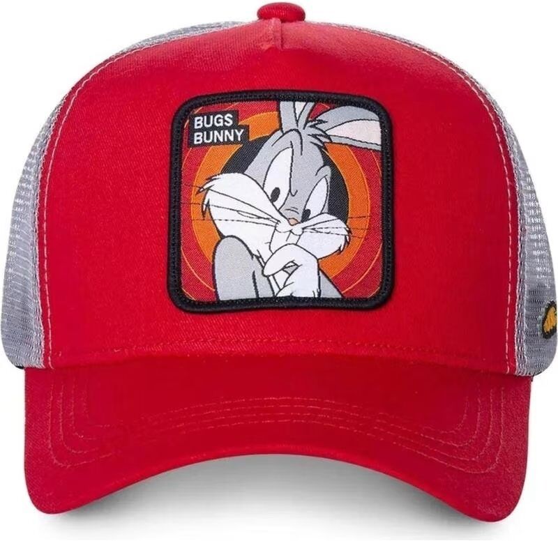 Gorra Capslab Bugs Bunny Patch Trucker Bug1 Rojo Talla Única Unisex