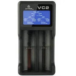 Xtar 2-Schacht USB-Ladegerät mit großem Display, mit bis zu 0,5Ah Ladestrom
