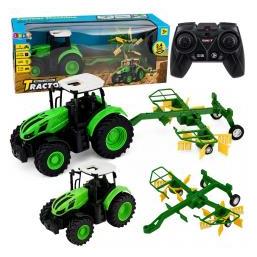 Lean Toys Traktor mit Rechen, ferngesteuert, Massstab 1:24 (72676112)